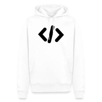 Programmer Code - Men’s Premium Organic Hoodie - white - Front - Nico (187cm)