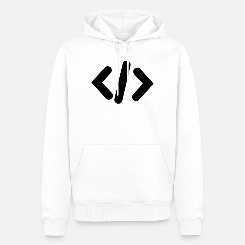Code du programmeur - Sweat à capuche Premium bio Homme - blanc