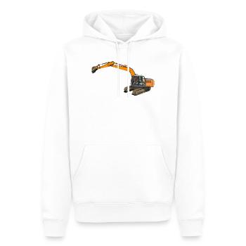Löffelbagger greift ein - Männer Premium Bio Hoodie - Weiß - Vorne - Nico (187cm)