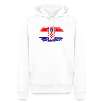 Kroatien-Wappen-Kartenmontage - Männer Premium Bio Hoodie - Weiß - Vorne - Nico (187cm)