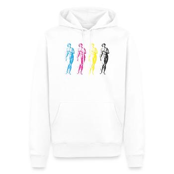 CMYK Statuen - Männer Premium Bio Hoodie - Weiß - Vorne - Nico (187cm)