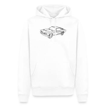 black - Männer Premium Bio Hoodie - Weiß - Vorne - Nico (187cm)