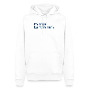 Je suis fatigué - Sweat à capuche Premium bio Homme - blanc - Devant - Nico (187cm)