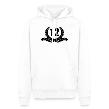 Lauwerkrans 12 ANS - Sweat à capuche Premium bio Homme - blanc - Devant - Nico (187cm)