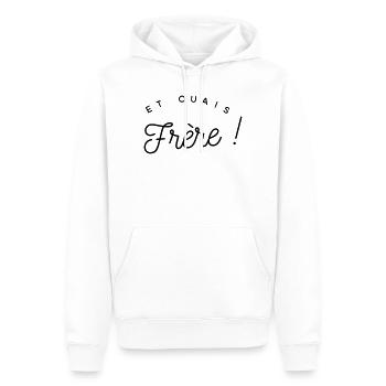 Et ouais frère - expression  - Sweat à capuche Premium bio Homme - blanc - Devant - Nico (187cm)