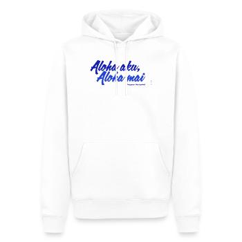 Aloha aku, aloha mai - Männer Premium Bio Hoodie - Weiß - Vorne - Nico (187cm)