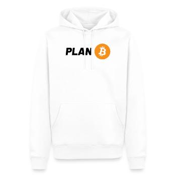 Plan B Bitcoin Crypto Holy - Männer Premium Bio Hoodie - Weiß - Vorne - Nico (187cm)