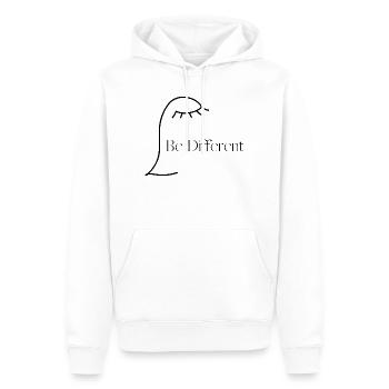 Anders sein als andere - Männer Premium Bio Hoodie - Weiß - Vorne - Nico (187cm)