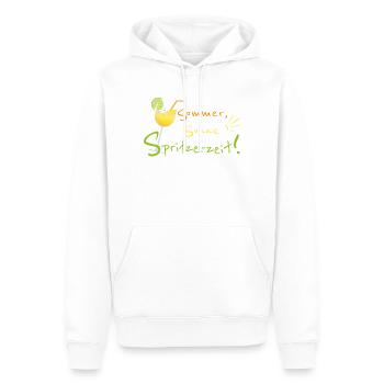 Sommer, Sonne, Spritzerzeit! Weinglas - Männer Premium Bio Hoodie - Weiß - Vorne - Nico (187cm)