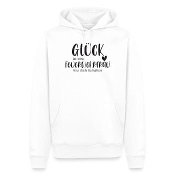 Feuerwehrfrau Freiwillige Feuerwehr Ehrenamt - Männer Premium Bio Hoodie - Weiß - Vorne - Nico (187cm)