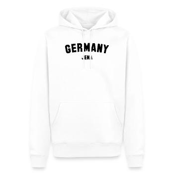JENA - Männer Premium Bio Hoodie - Weiß - Vorne - Nico (187cm)