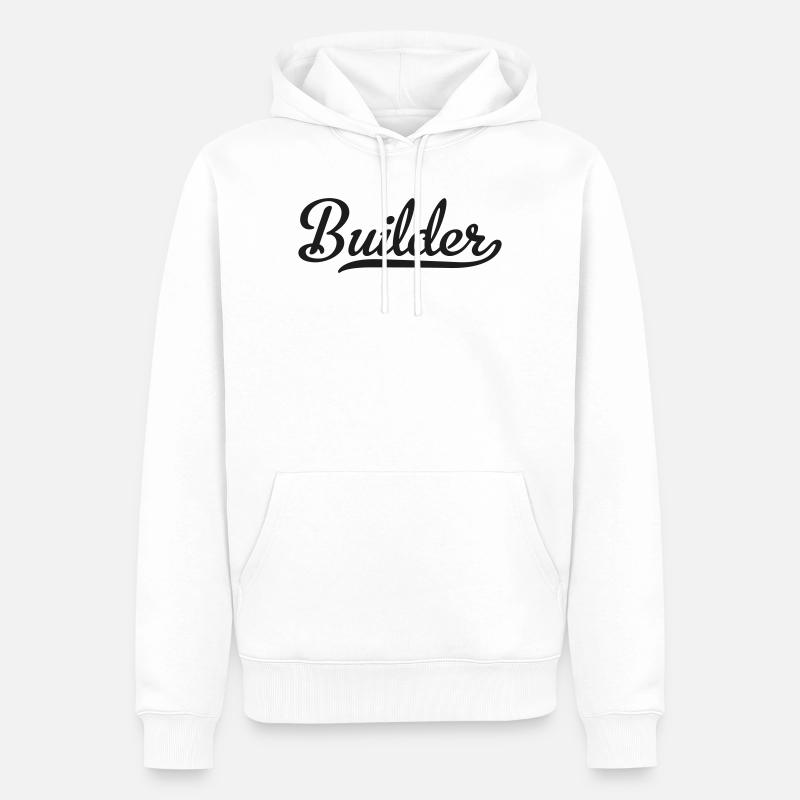 Constructeur - Sweat à capuche Premium bio Homme - blanc