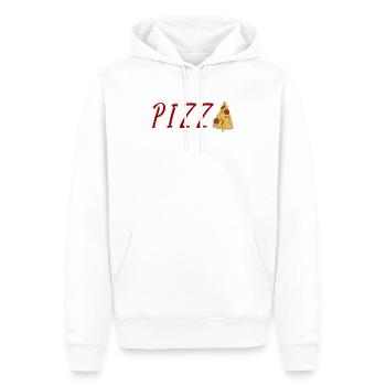 PIZZA - Männer Premium Bio Hoodie - Weiß - Vorne - Nico (187cm)