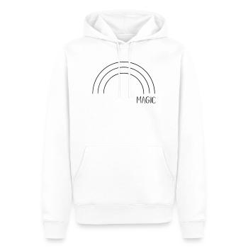 Magic Regenbogen - Männer Premium Bio Hoodie - Weiß - Vorne - Nico (187cm)