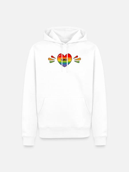 Rainbow Gay human - Men’s Premium Organic Hoodie - white
