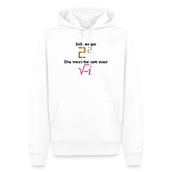 Mathematik-Grafik mit Formel und Ziffern - Männer Premium Bio Hoodie - Weiß - Vorne - Nico (187cm)