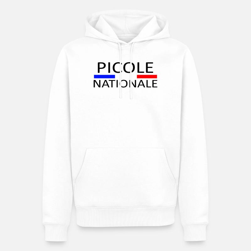 Picole nationale - Sweat à capuche Premium bio Homme - blanc