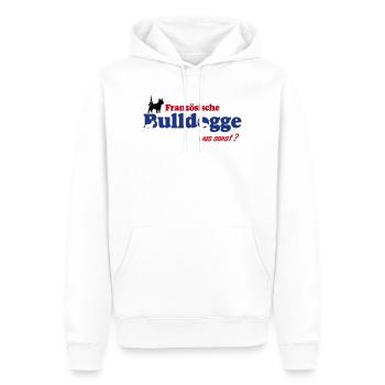 Französische Bulldogge Logo - Männer Premium Bio Hoodie - Weiß - Vorne - Nico (187cm)