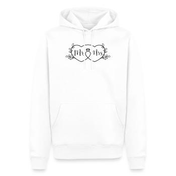 Mr Mrs - Sweat à capuche Premium bio Homme - blanc - Devant - Nico (187cm)