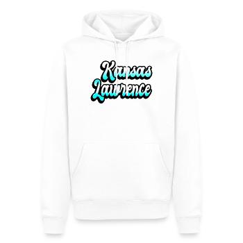 Lawrence Kansas Design - Männer Premium Bio Hoodie - Weiß - Vorne - Nico (187cm)
