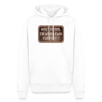 STROM KOSTEN - ENERGIE SPRÜCHE - Männer Premium Bio Hoodie - Weiß - Vorne - Nico (187cm)