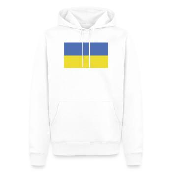 Ukraine Flag Flag - Men’s Premium Organic Hoodie - white - Front - Nico (187cm)