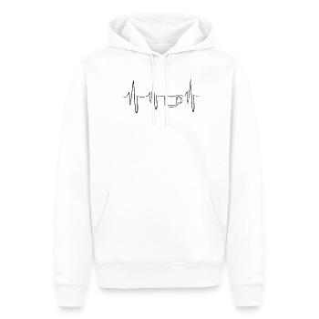 Cafe Symbol coffee herzschlag kaffee one line icon - Männer Premium Bio Hoodie - Weiß - Vorne - Nico (187cm)