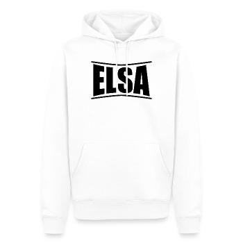 T-Shirt Elsa T-Shirt Geschenkidee - Männer Premium Bio Hoodie - Weiß - Vorne - Nico (187cm)