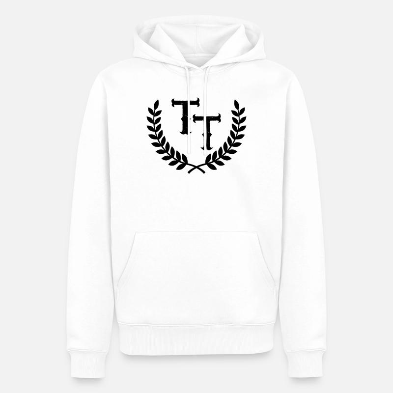 T.T. - Männer Premium Bio Hoodie - Weiß