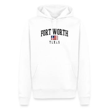 Fort Worth Texas USA Flaggenmotiv - Männer Premium Bio Hoodie - Weiß - Vorne - Nico (187cm)