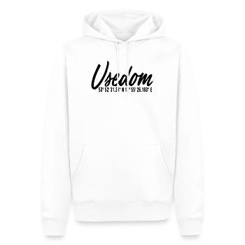 Chemise de l’île d’Usedom - Sweat à capuche Premium bio Homme - blanc - Devant - Nico (187cm)