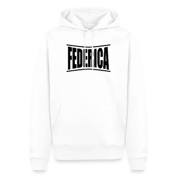 T-Shirt Federica T-Shirt Geschenkidee - Männer Premium Bio Hoodie - Weiß - Vorne - Nico (187cm)