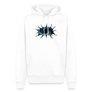 Trou noir - Sweat à capuche Premium bio Homme - blanc - Devant - Nico (187cm)