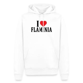 t-shirt I love Flaminia t-shirt gift idea - Men’s Premium Organic Hoodie - white - Front - Nico (187cm)