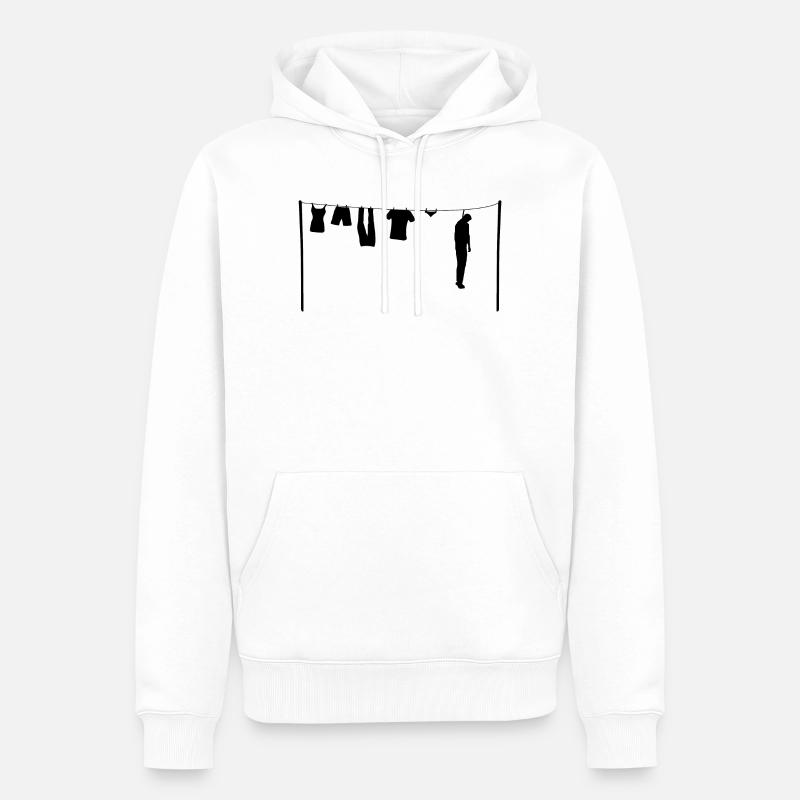 Der Gehängte - Männer Premium Bio Hoodie - Weiß