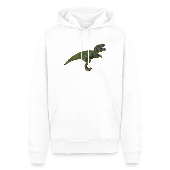 Tom T-Rex - Männer Premium Bio Hoodie - Weiß - Vorne - Nico (187cm)