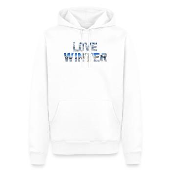 Love Winter - Skiing Winter Sports - Männer Premium Bio Hoodie - Weiß - Vorne - Nico (187cm)