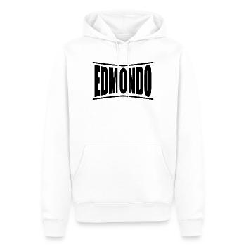 t-shirt Edmondo t-shirt idée cadeau - Sweat à capuche Premium bio Homme - blanc - Devant - Nico (187cm)