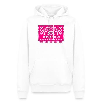 100 MEXICAINS - Sweat à capuche Premium bio Homme - blanc - Devant - Nico (187cm)