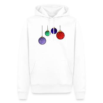 Christbaumkugeln - Weihnachtsdeko - Männer Premium Bio Hoodie - Weiß - Vorne - Nico (187cm)