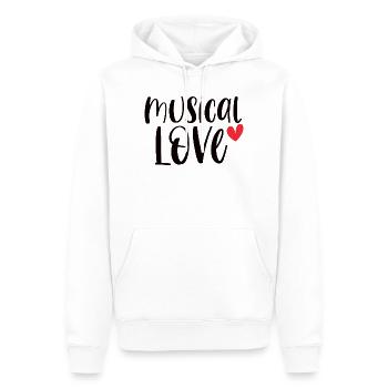 Musical Love Theater Drama Broadway Gift - Sweat à capuche Premium bio Homme - blanc - Devant - Nico (187cm)