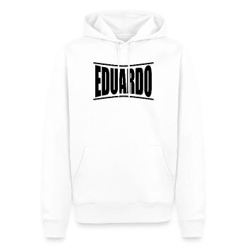T-Shirt Edoardo T-Shirt Geschenkidee - Männer Premium Bio Hoodie - Weiß - Vorne - Nico (187cm)