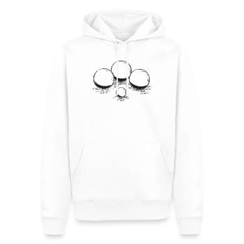 Boule balls for boules and petanque players - Men’s Premium Organic Hoodie - white - Front - Nico (187cm)