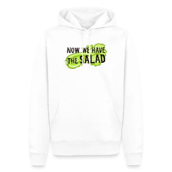 Now we have the salad. Denglisch, Salat, Veggie - Männer Premium Bio Hoodie - Weiß - Vorne - Nico (187cm)