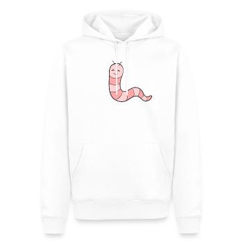 Wurm Regenwurm - Männer Premium Bio Hoodie - Weiß - Vorne - Nico (187cm)