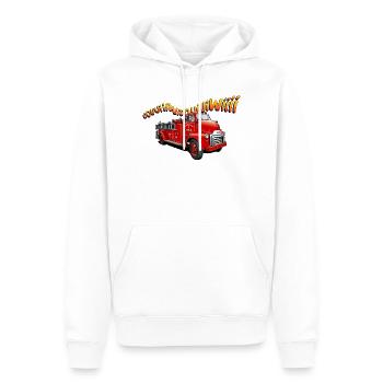 Lustiges Feuerwehrauto - Männer Premium Bio Hoodie - Weiß - Vorne - Nico (187cm)