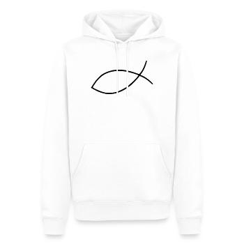 Fisch - Männer Premium Bio Hoodie - Weiß - Vorne - Nico (187cm)