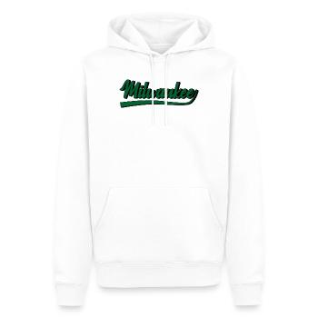 Milwaukee Schriftzug USA Städte Design - Männer Premium Bio Hoodie - Weiß - Vorne - Nico (187cm)