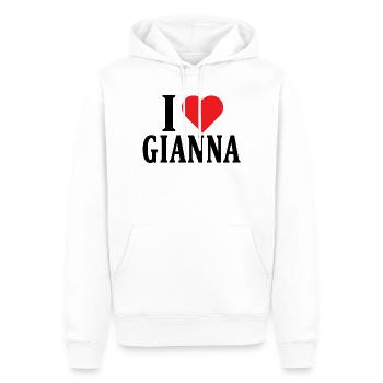 T-Shirt Ich liebe Gianna T-Shirt Geschenkidee - Männer Premium Bio Hoodie - Weiß - Vorne - Nico (187cm)