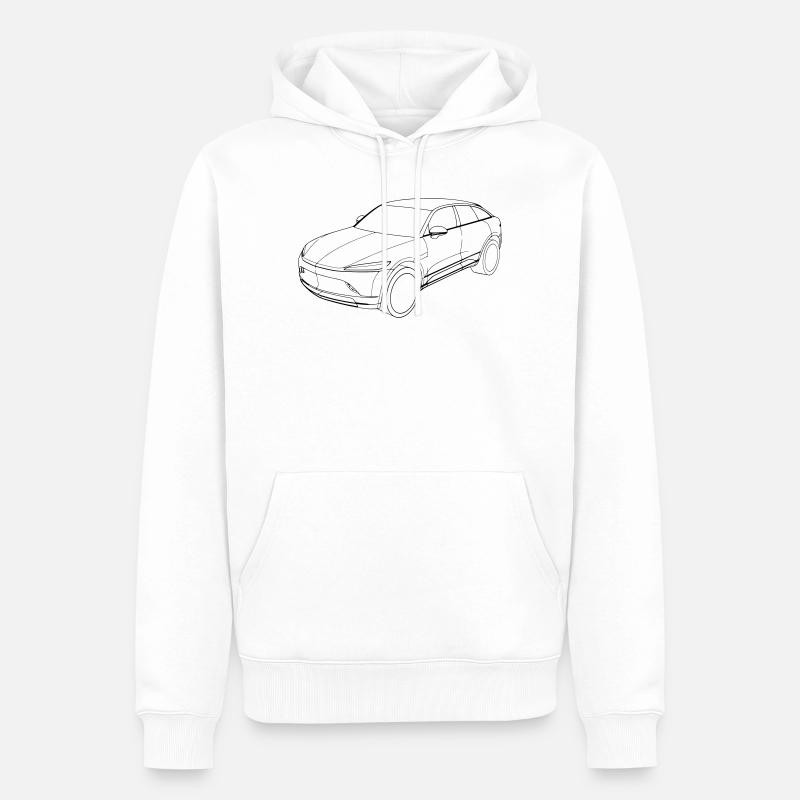 Mullen 5 - Sweat à capuche Premium bio Homme - blanc